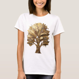 Camiseta Diseño de texto ÁRBOL DE VIDA Dorado Gris Intenso