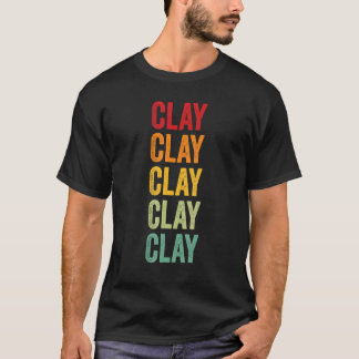Camiseta Diseño de texto arcoíris del condado de Clay Dakot