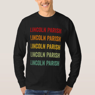 Camiseta Diseño de texto arcoíris del condado de Lincoln Pa
