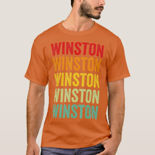 Camiseta Diseño de texto arcoiris del condado de Winston