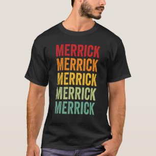 Camiseta Diseño de texto arcoiris en el condado de Merrick 