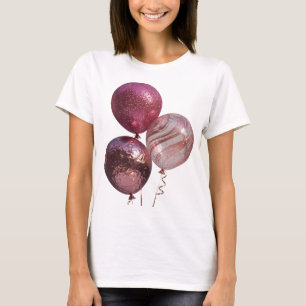 Camiseta Diseño de texto Artístico Silver THREE PINK BALLOO