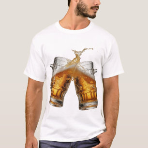 Camiseta Diseño de texto BRINDIS POR LA BUENA SALUD en plat