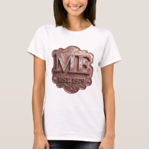 Camiseta Diseño de texto Chic Gold ME EST 1979