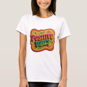 Camiseta Diseño de texto Clean Pink VIBRAJES POSITIVOS