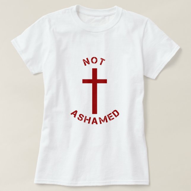 Camiseta Diseño de texto cristiano no avergonzado de la Cru (Diseño del anverso)