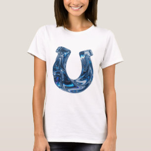 Camiseta Diseño de texto de AGUA Azul en negrita