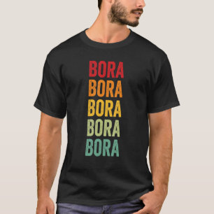 Camiseta Diseño de texto de Bora Crypto Rainbow