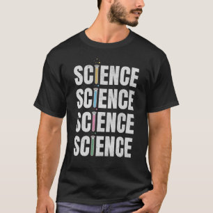 Camiseta Diseño de texto de ciencia