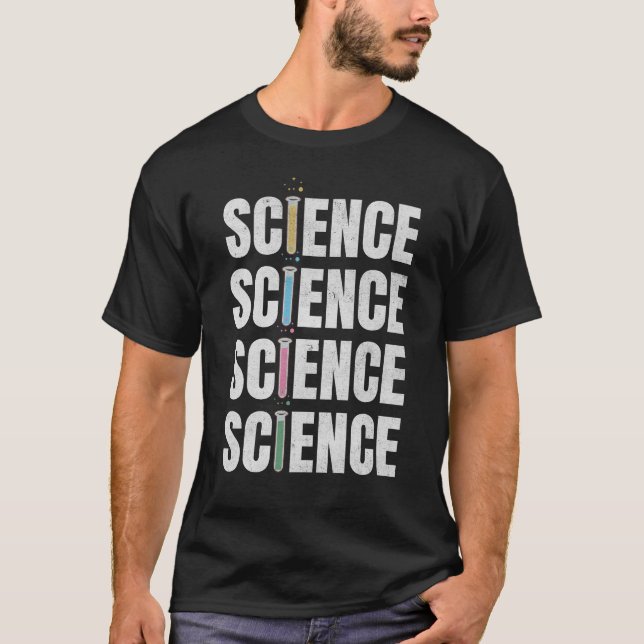 Camiseta Diseño de texto de ciencia (Anverso)