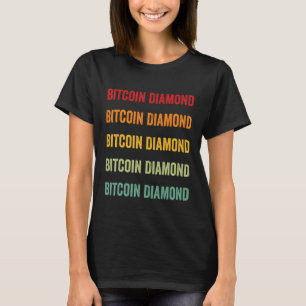 Camiseta Diseño de texto de criptografía de diamante de Bit