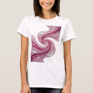 Camiseta Diseño de texto de ESTRELLAS GIRANDO de plata eleg