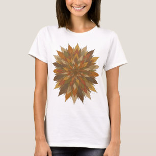 Camiseta Diseño de texto de HOJAS DE OTÑO grises dinámicas