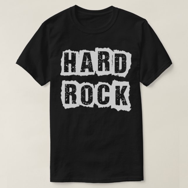 Camiseta diseño de texto de rock duro (Diseño del anverso)