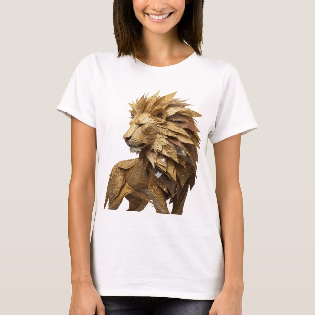 Camiseta Diseño de texto del Rey León en plata (Anverso)