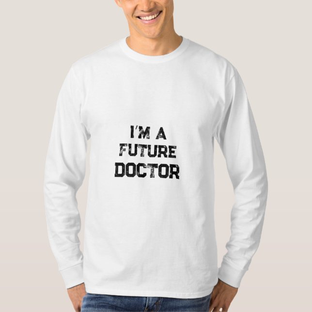 Camiseta Diseño de texto desgastado para título médico futu (Anverso)