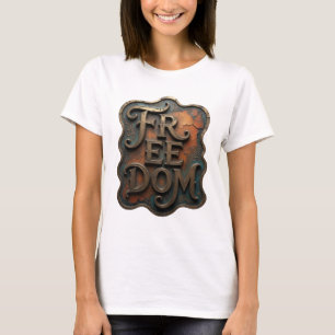 Camiseta Diseño de texto Dynamic Gold LIBERTAD