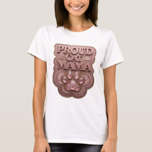 Camiseta Diseño de texto Dynamic Gold PROUD CAT MAMA