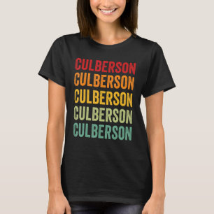 Camiseta Diseño de texto en arcoiris del condado de Culbers