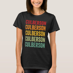 Camiseta Diseño de texto en arcoiris del condado de Culbers