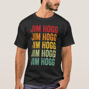 Camiseta Diseño de texto en arcoiris del condado de Jim Hog