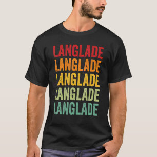 Camiseta Diseño de texto en arcoiris del condado de Langlad