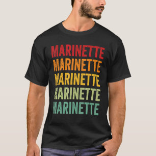 Camiseta Diseño de texto en arcoiris del condado de Marinet