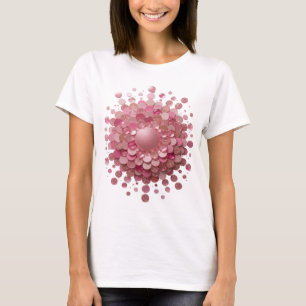 Camiseta Diseño de texto ESFERA DE BRILLO ROSA ingenioso