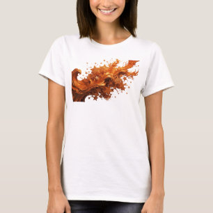 Camiseta Diseño de texto ESTRELLAS DORADAS Rojas Crujientes