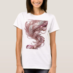 Camiseta Diseño de texto FANTASY FEATHERS en Oro Fresco