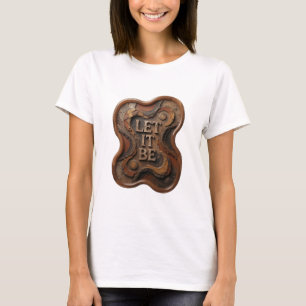 Camiseta Diseño de texto Fresh Silver LET IT BE
