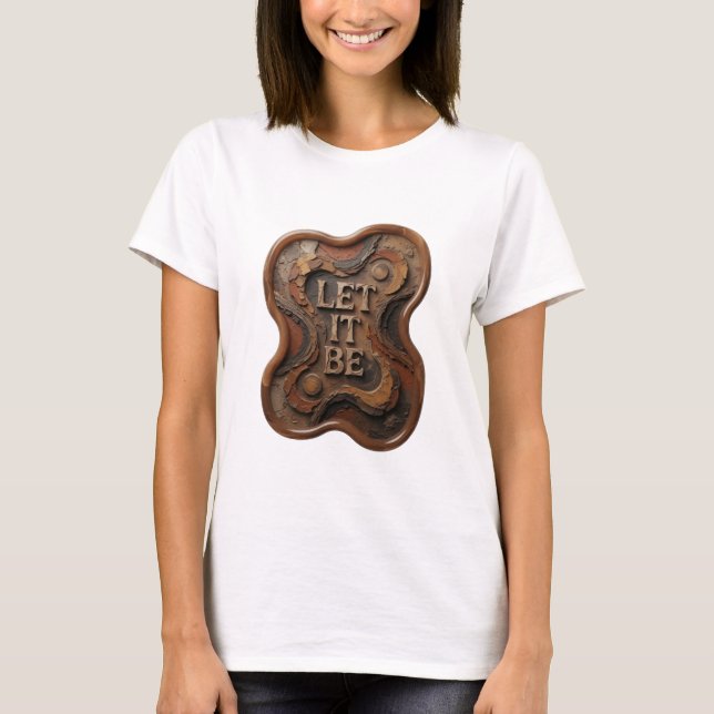 Camiseta Diseño de texto Fresh Silver LET IT BE (Anverso)