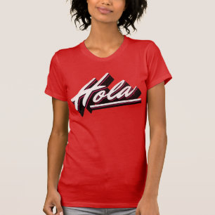 Camiseta Diseño de texto Hola