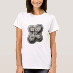 Camiseta Diseño de texto LESS IS MORE Gris Atractivo