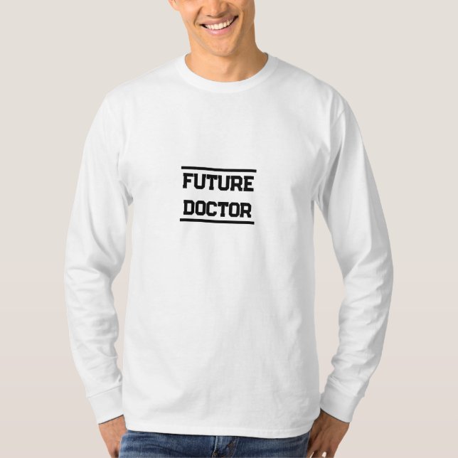 Camiseta Diseño de texto mínimo para título médico futuro (Anverso)