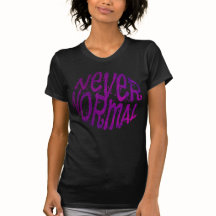 Diseño de texto morado nunca normal