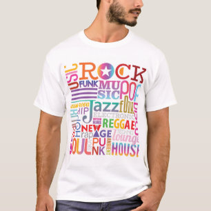 Camiseta Diseño de texto musical