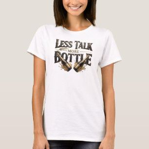 Camiseta Diseño de texto NARANJA ELEGANTE MENOS CHARLA MÁS