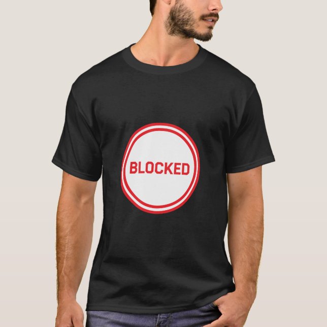Camiseta Diseño de texto negrita y simple "bloqueado" (Anverso)