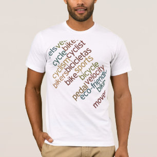 Camiseta Diseño de texto para bicicletas de bicicleta