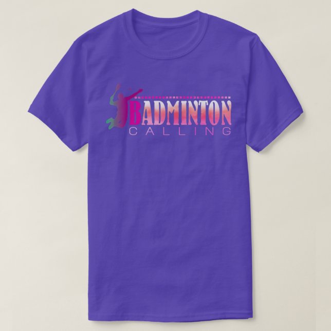 Camiseta Diseño de texto para llamadas de Badminton 1 (Diseño del anverso)