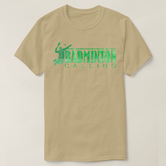 Camiseta Diseño de texto para llamadas de Badminton 5 (Diseño del anverso)