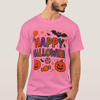 Camiseta Diseño de texto para niños de Halloween colorido
