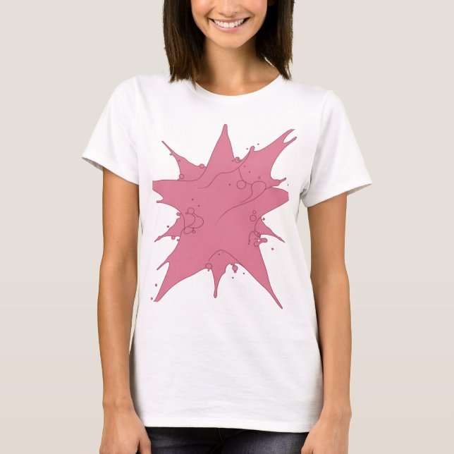 Camiseta Diseño de texto PINK SPLASH Rosa Snappy (Anverso)