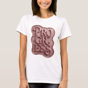 Camiseta Diseño de texto PROGRESO Rosa Hermoso