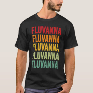 Camiseta Diseño de texto Rainbow en el condado de Fluvanna