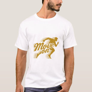 Camiseta Diseño de texto Retro Move On con flecha y estrell