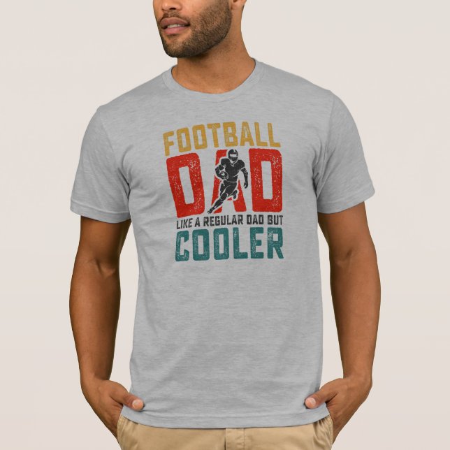 Camiseta Diseño de texto retro para papá de fútbol (Anverso)