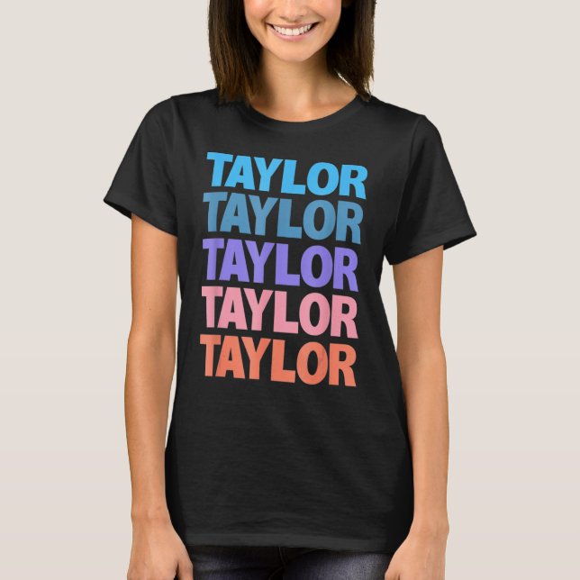 Camiseta Diseño de texto retro Taylor (Anverso)