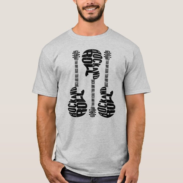 Camiseta Diseño de texto rollo y rollo (Anverso)